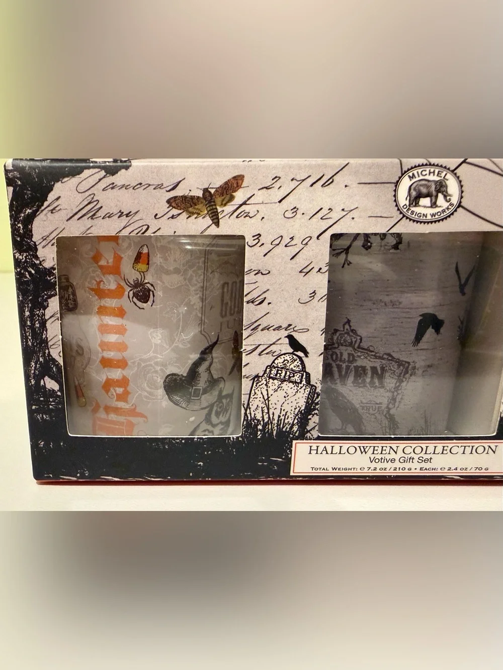 NWT Michel Design Works Halloween/Fall Votive Candle Gift Set 3 Pk Autumn Soy